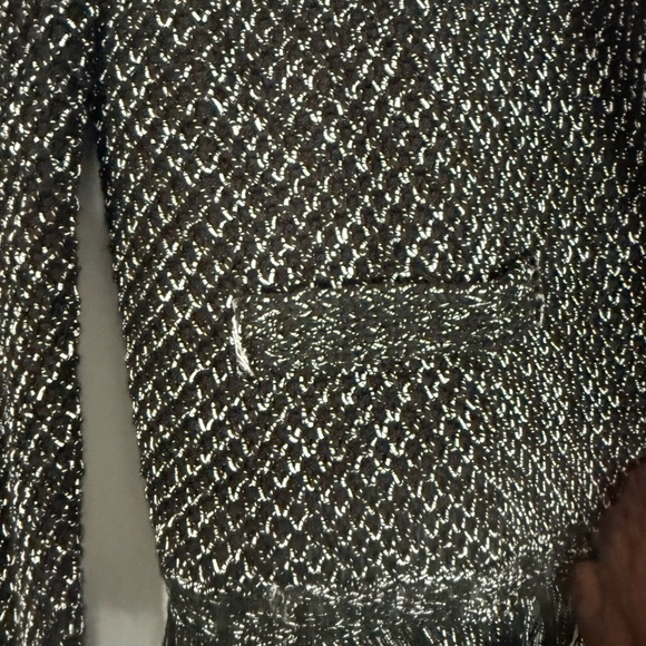 White House Black Market Black Tweed Cardigan Jacket - Picture 4 of 7